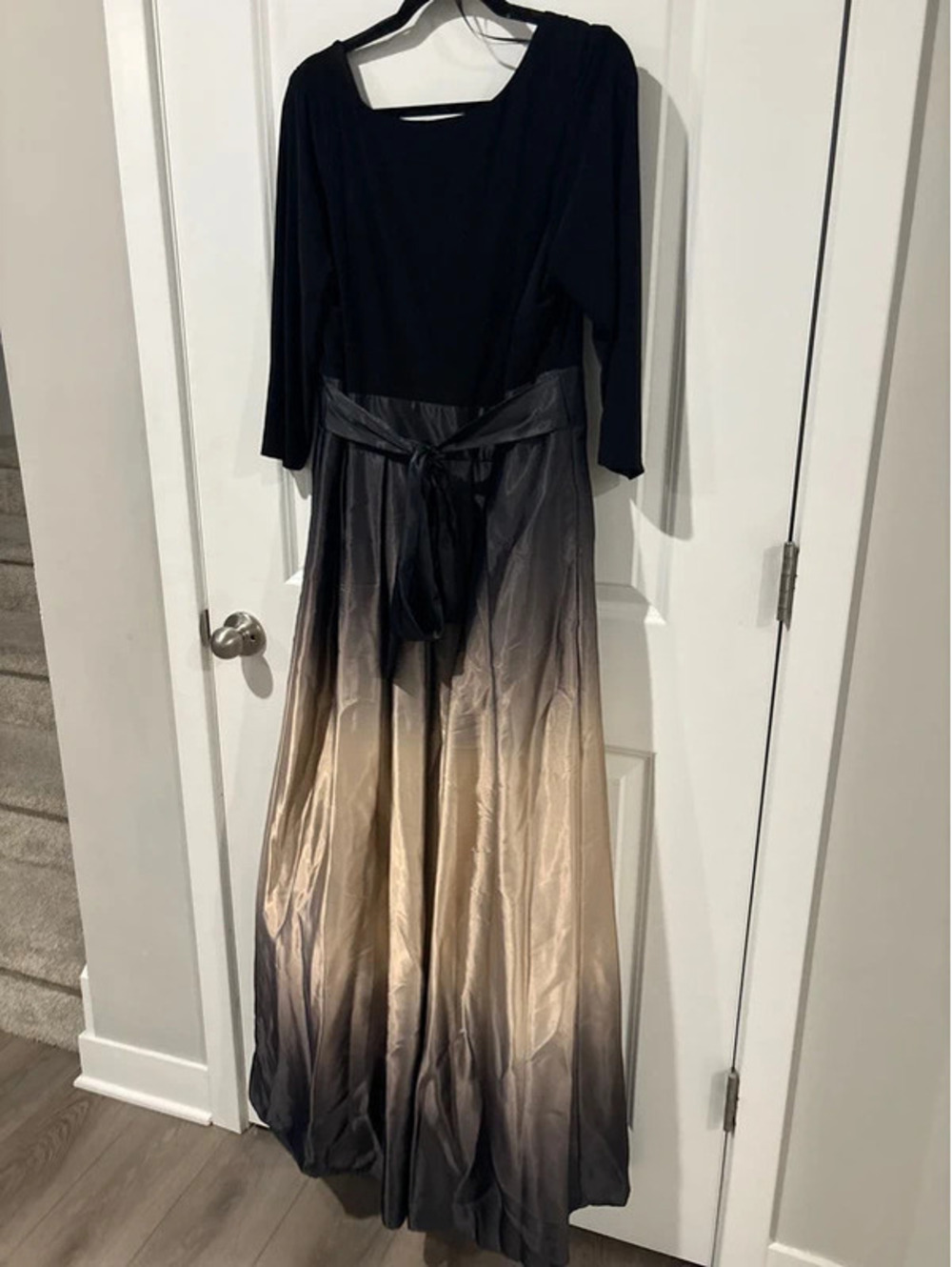 Long Satin Ombre Dress - Picture 4 of 13